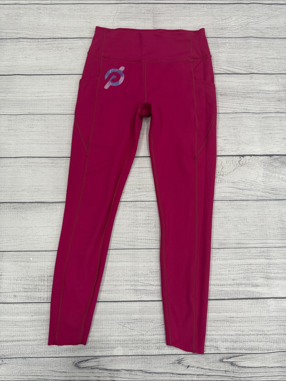 Peloton Pink High Rise Performance Leggings with Pockets Size M
